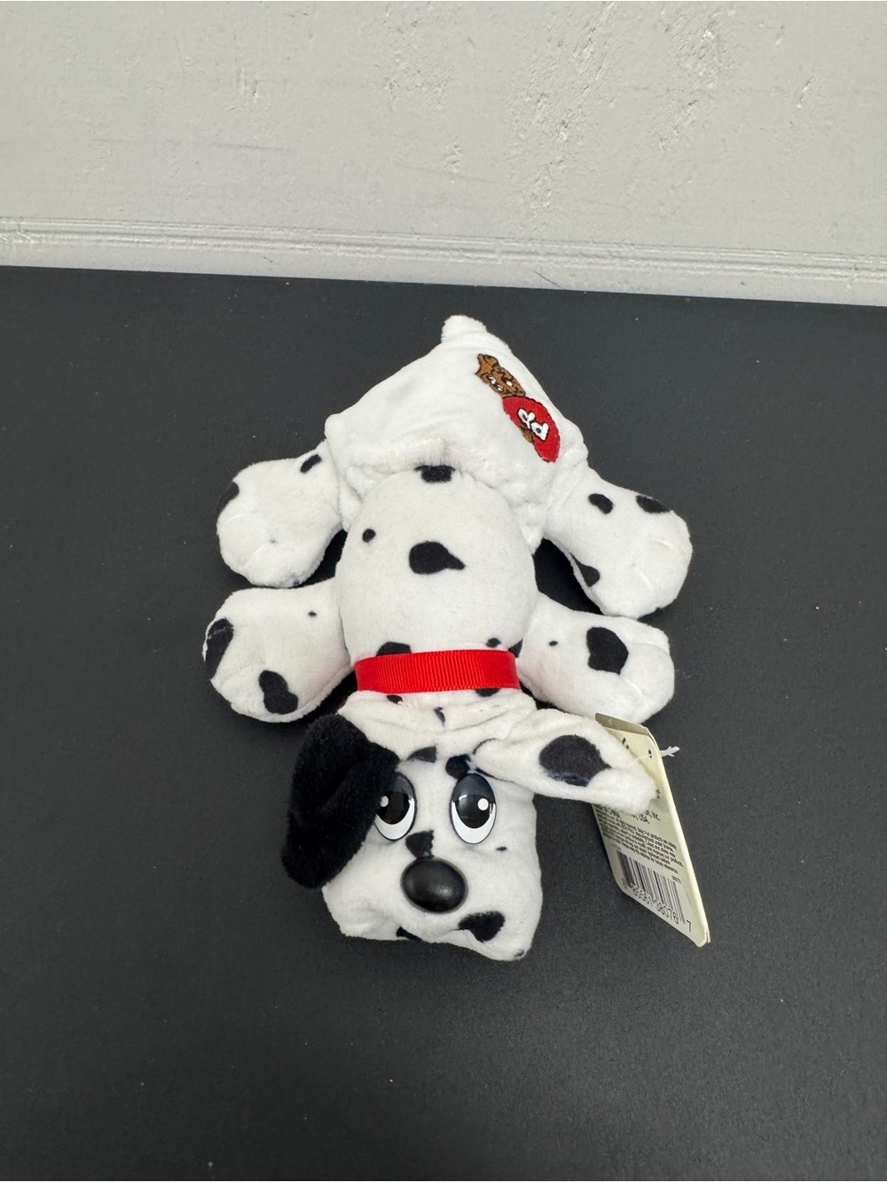 Dalmatian Spot Plush Dog Toy with Red Collar